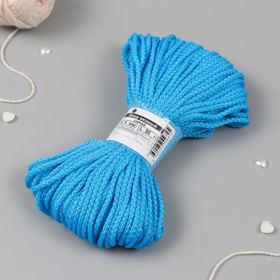 Шнур вязаный полипропилен 4 мм синий 50м Шнур вязаный полипропилен 4 мм синий 50м