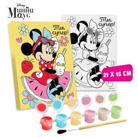 Картина по номерам, 21 х 15 см "Ты супер", Минни Маус