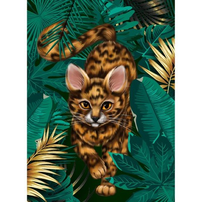 Алмазная мозаика с полным заполнением 20х30 «Кот», холст Алмазная мозаика с полным заполнением 20х30 «Кот», холст