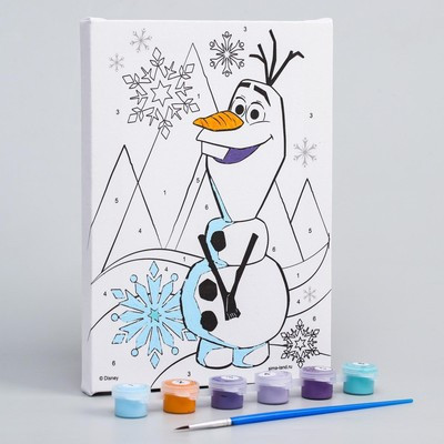 Картина по номерам, 21 х 15 см "Олаф", Холодное сердце Картина по номерам, 21 х 15 см "Олаф", Холодное сердце