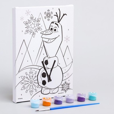 Картина по номерам, 21 х 15 см "Олаф", Холодное сердце Картина по номерам, 21 х 15 см "Олаф", Холодное сердце