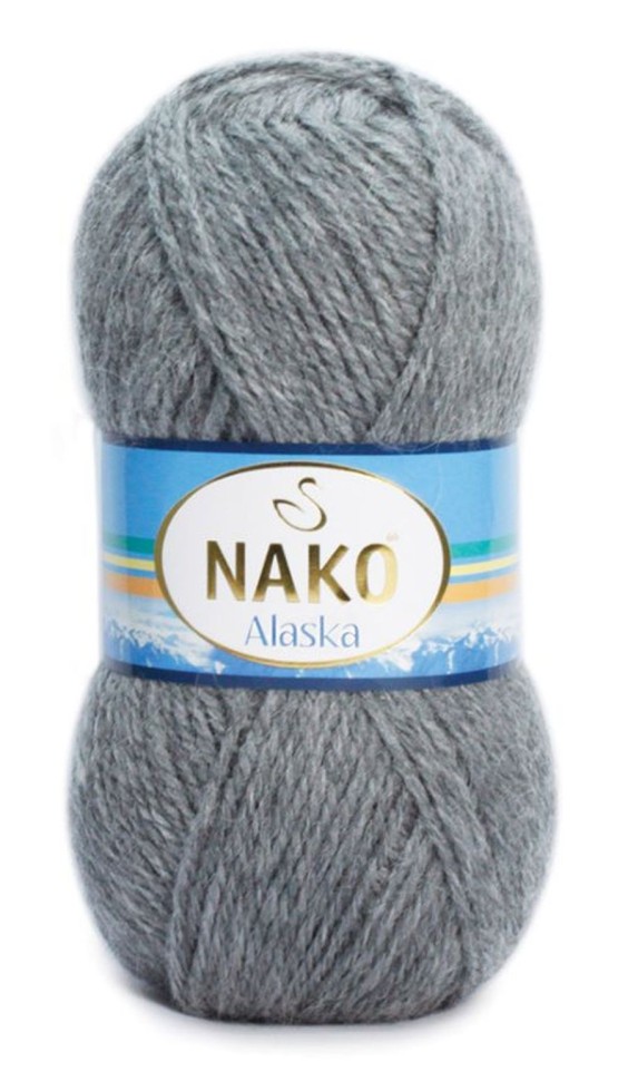 Пряжа ALASKA (Nako) - 194 (серый меланж)