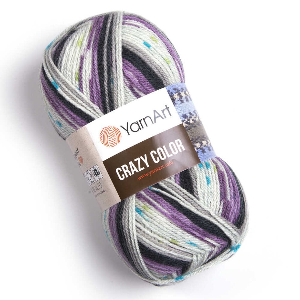 CRAZY COLOR (YarnArt) - 165 (сиреневый принт)