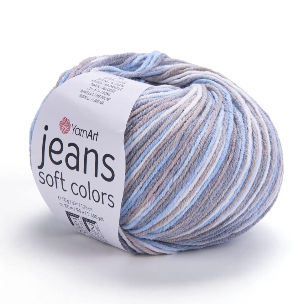 Jeans Soft Colors YarnArt - 6210 (сер/беж/гол)