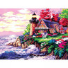 Алмазная мозаика на подрамнике 30x40 с полным заполнением «Домик у моря» Алмазная мозаика на подрамнике 30x40 с полным заполнением «Домик у моря»