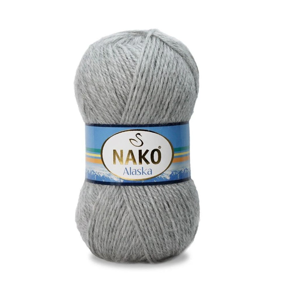 Пряжа ALASKA (Nako) - 195-7117 (светло-серый)