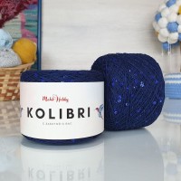 Kolibri с пайетками - 060 (тём.синий с голограф. пайетками)