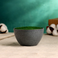 Флористическое кашпо &quot;Ирис&quot; серое, 10х10х6см (2 шт.)