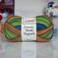 Premier wool color Lanoso - 001 (голуб/оранж)
