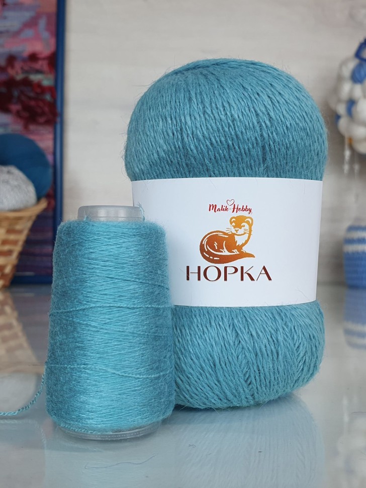 Норка M&H - 062 (пыльная бирюза)