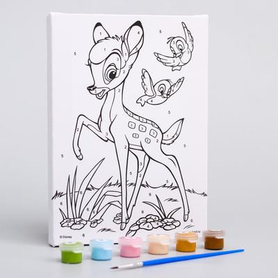 Картина по номерам, 21 х 15 см, Бэмби Картина по номерам, 21 х 15 см, Бэмби