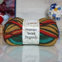 Premier wool color Lanoso - 002 (алый/изумруд)