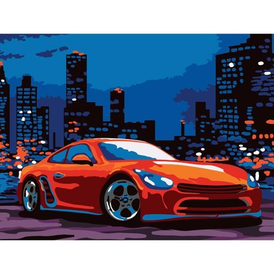 Алмазная мозаика на раме 30x40 с полным заполнением «Кар» Алмазная мозаика на раме 30x40 с полным заполнением «Кар»