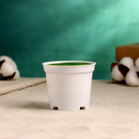 Флористическое кашпо &quot;Трапеция&quot; белое, 7х7х6см (4 шт.)