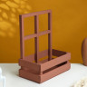 Кашпо деревянное 24×14×30 см "Оконная клумба", с ручкой, коричневый Дарим Красиво