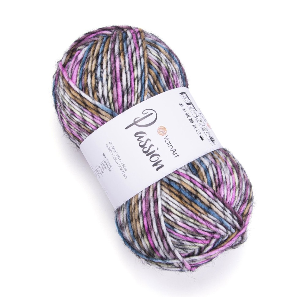 Passion, YarnArt - 1246 (бел/беж/роз/м.вол)