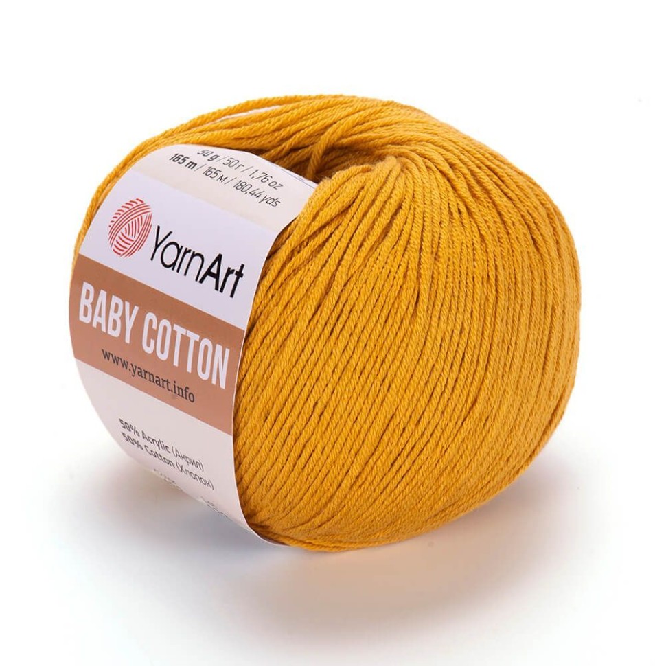 Пряжа Baby Cotton YarnArt - 433 (горчица)
