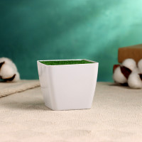 Флористическое кашпо &quot;Аксель&quot; белое, 7х7х6см (3 шт.)