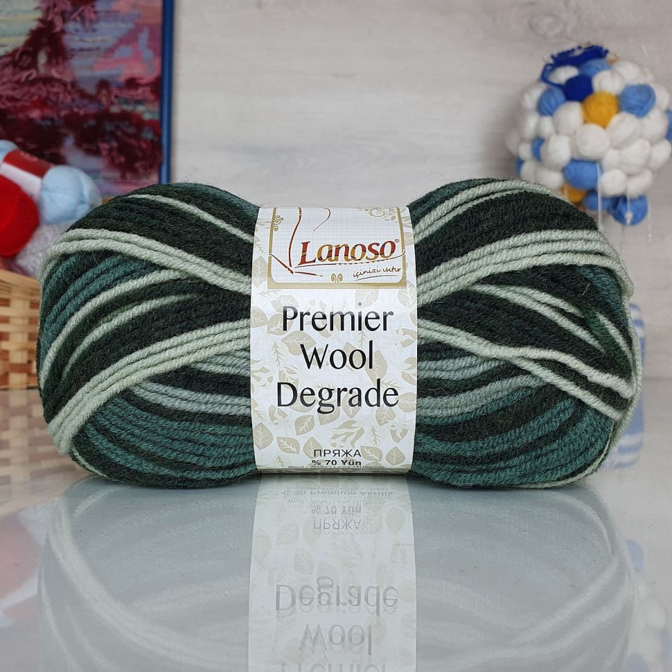 Premier wool color Lanoso - 005 (хаки принт)