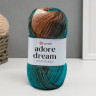 Пряжа "Adore Dream" 100% акрил антипиллинг 280м/100г (1055 бирюза-какао)