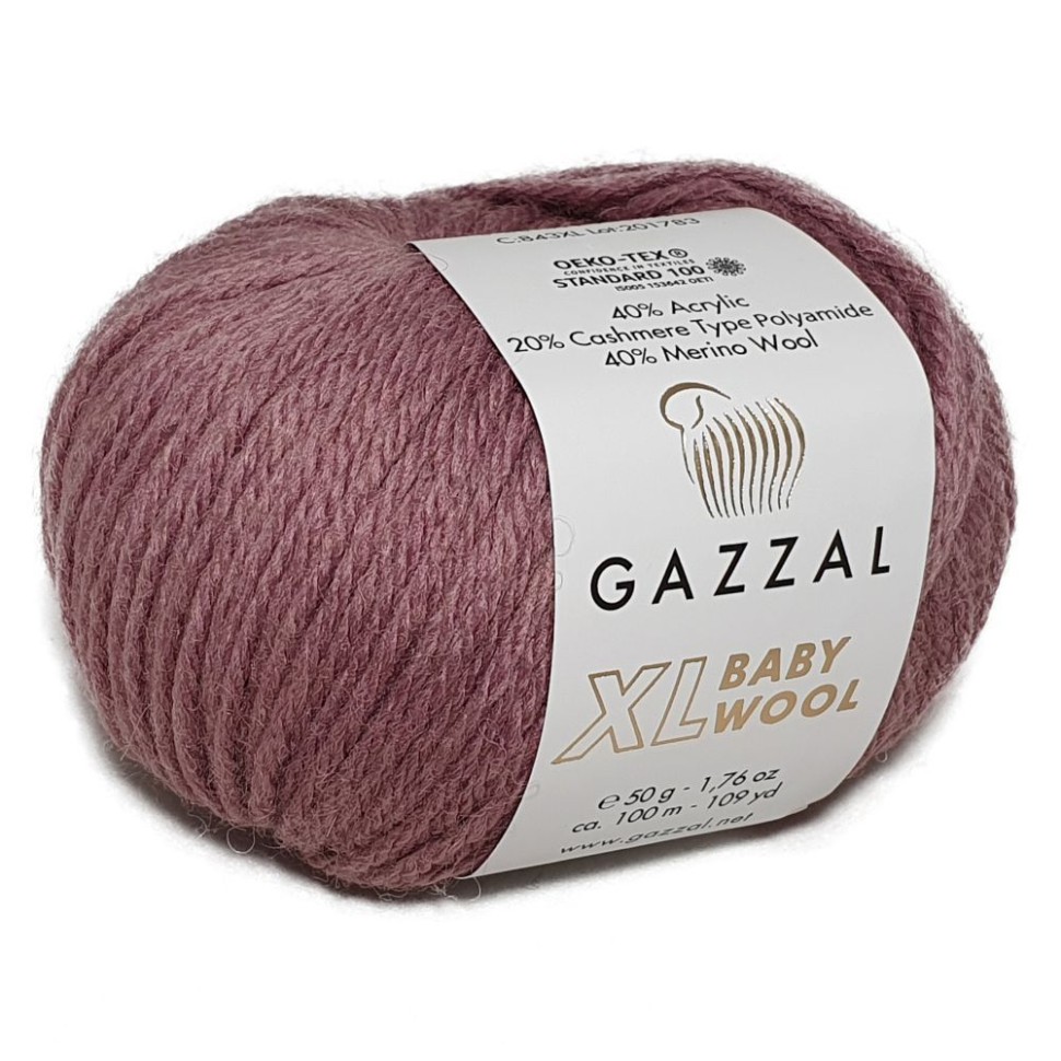 BABY WOOL XL (Gazzal) - 843 (пыльная сирень)