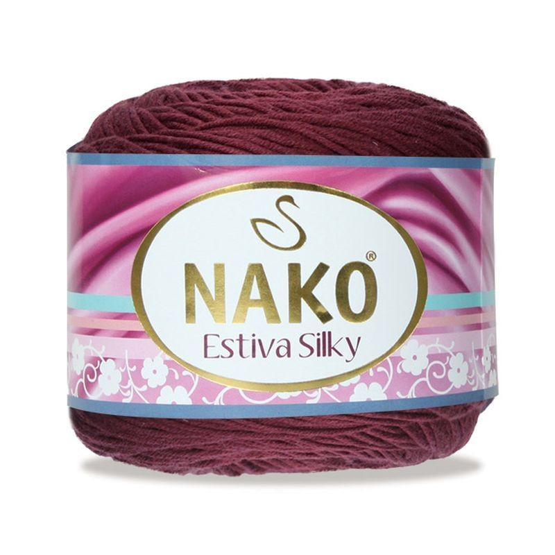 Пряжа Estiva Silky, Nako - 1372 (бордо)