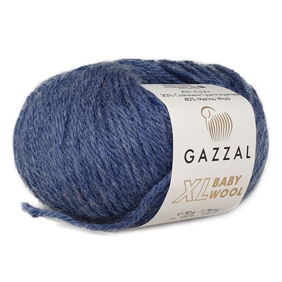 BABY WOOL XL (Gazzal) - 844 (синий джинс)