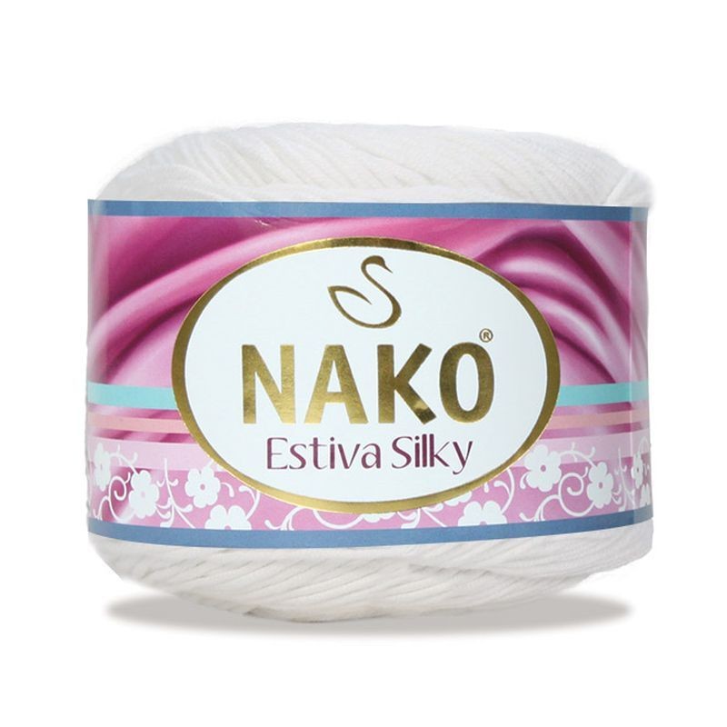 Пряжа Estiva Silky, Nako - 208 (белый)
