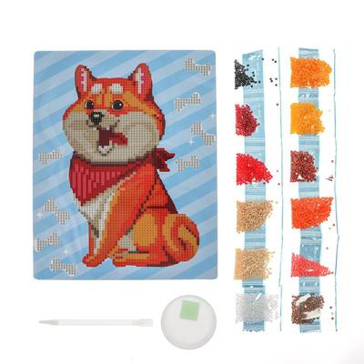 Алмазная мозаика для детей «Пушистая собачка» 20х25 см Алмазная мозаика для детей «Пушистая собачка» 20х25 см