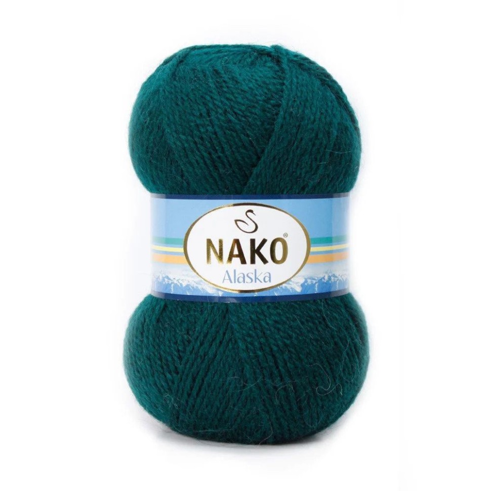 Пряжа ALASKA (Nako) - 4135-7123 (темно-изумрудный)