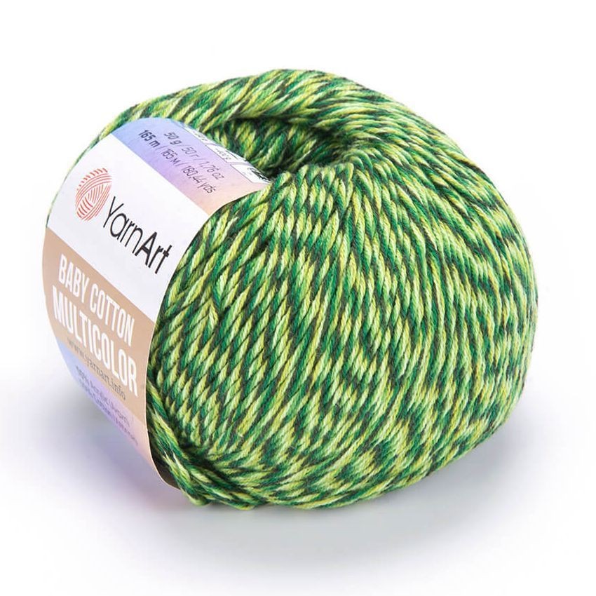 Baby Cotton Multicolor YarnArt - 5207 (аспарагус)