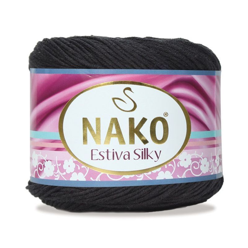 Пряжа Estiva Silky, Nako - 217 (черный)