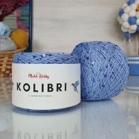 Kolibri с пайетками - 071 (св.голубой с блест. сирен. пайетками)