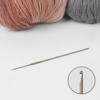 Крючок для вязания, d = 1,2 мм, 13,7 см