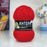 Ангора кролик серебристый - 2225 (красный)