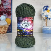 Белый леопард - 2420 (зеленый меланж)