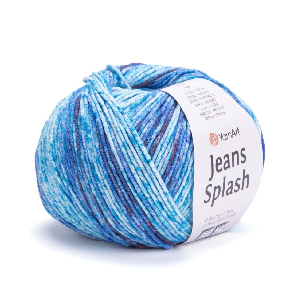Jeans Splash, YarnArt - 944 (гол.бирюза принт)