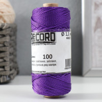 Нить кручёная 3-х прядная полипропиленовая, d=1.1 мм 100 м (фиолетовый) (3 шт.)