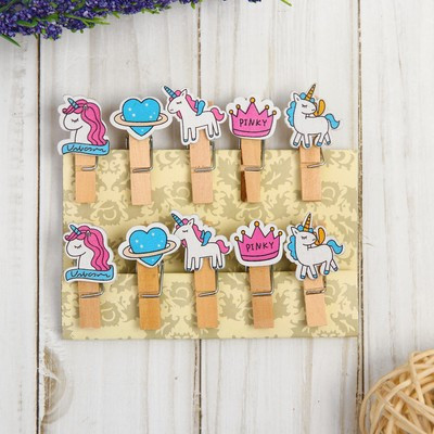 Набор декоративных прищепок "Набор прицессы" набор 10 шт. Набор декоративных прищепок "Набор прицессы" набор 10 шт.