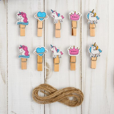 Набор декоративных прищепок "Набор прицессы" набор 10 шт. Набор декоративных прищепок "Набор прицессы" набор 10 шт.