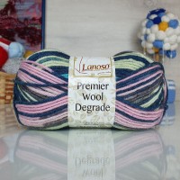 Premier wool color Lanoso - 016 (бирюз/розов)