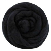 Полутонкая шерсть (для валяния) - 02 (черный)