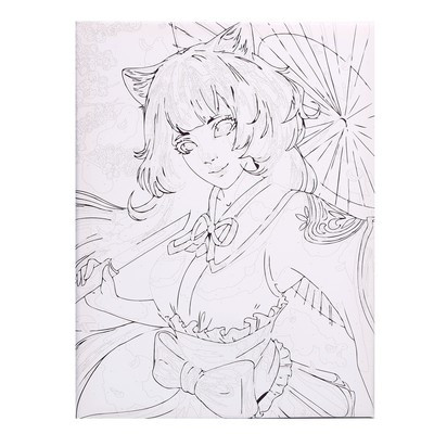 Картина по номерам на холсте с подрамником «Нежная девушка в сакуре», 40 × 50 см