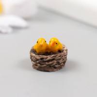 Фигурка для флорариума полистоун &quot;Птенчики в гнезде&quot; 1.5х1.5х1,4 см (10 шт.)