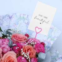 Держатель для открытки &quot;Розовый&quot;, 22см (80 шт.)