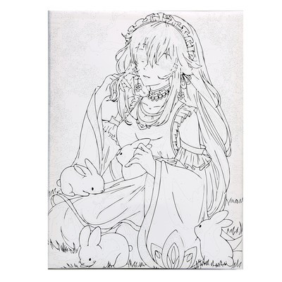 Картина по номерам на холсте с подрамником «Девушка с кроликами», 40 × 50 см