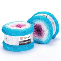 FLOWERS MOONLIGHT - 3294 (бирюза/цикламен)