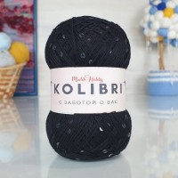 Kolibri с пайетками - 076 (черный с прозр.пайет)