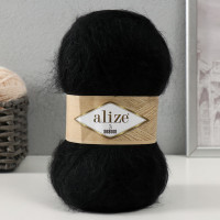 Пряжа &quot;3 Season&quot; 51% акрил, 25% мохер, 24% шерсть 500м/100гр (60-чёрный)