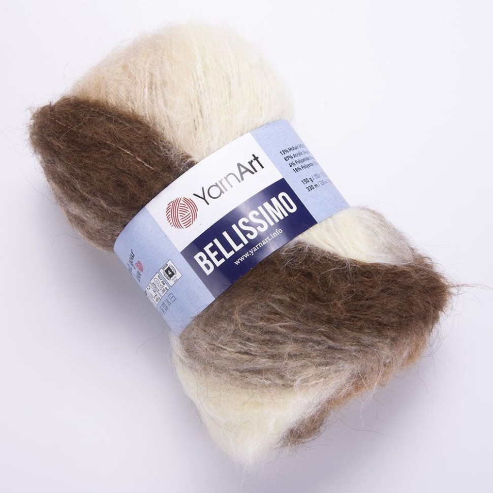 Bellissimo YarnArt - 1402 (корич-молоч-бежев)